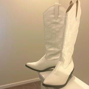White cowboy boots